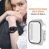 Apple Watch Screenprotector - Case - Hoesje - Apple Watch Series 7 - Apple Watch Series 8 - 41 mm - 9H Gehard Glas - Grijs