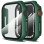 Apple Watch Screenprotector - Case - Hoesje - Apple Watch Series 7 - Apple Watch Series 8 - 45 mm - 9H Gehard Glas - Groen