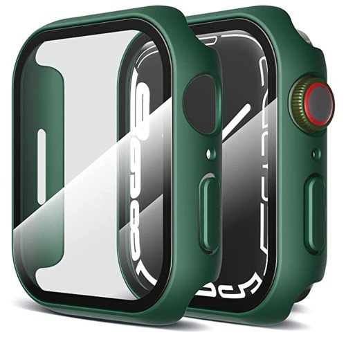 Apple Watch Screenprotector - Case - Hoesje - Apple Watch  42 mm - 9H Gehard Glas - Leger Groen