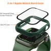 Apple Watch Screenprotector - Case - Hoesje - Apple Watch  42 mm - 9H Gehard Glas - Leger Groen