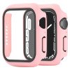 Apple Watch Screenprotector - Case - Hoesje - Apple Watch Series 7 - Apple Watch Series 8 - 41 mm - 9H Gehard Glas - Roze