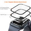 Apple Watch Screenprotector - Case - Hoesje - Apple Watch Series 7 - Apple Watch Series 8 - 41 mm - 9H Gehard Glas - Roze