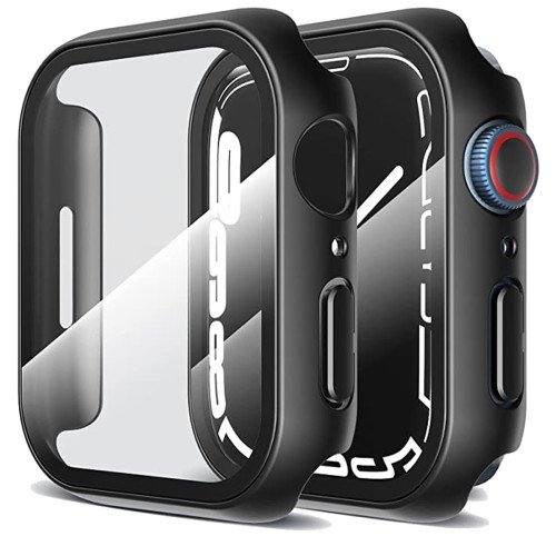 Apple Watch Screenprotector - Case - Hoesje - Apple Watch Series 1,2,3 - 42 mm - 9H Gehard Glas - Zwart