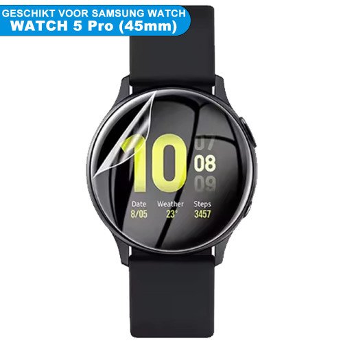 Screenprotector voor Samsung Watch 5 Pro (45mm) - 3D Tempered Film - Transparant