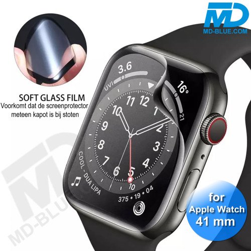Apple Watch Screenprotector 41mm - voor Apple Watch 7 - voor Apple Watch 8 - 3D Tempered Film - Transparant Apple Watch Screenprotector 41mm - voor Apple Watch 7 - voor Apple Watch 8 - 3D Tempered Film - Transparant