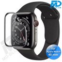 Apple Watch Screenprotector 45mm - voor Apple Watch 7 - voor Apple Watch 8 - 3D Tempered Film - Transparant