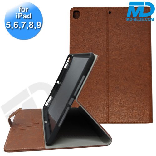 MDblue - Tablet Hoes - Case - Wallet voor iPad 5,6,7,8,9 - Bruin