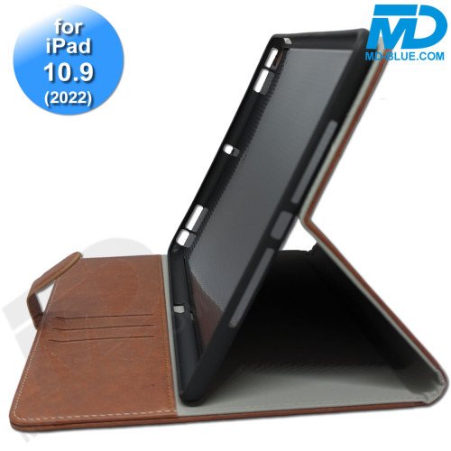 MDblue - Tablet Hoes - Case - Wallet voor iPad  10.9 - (2022) - Bruin