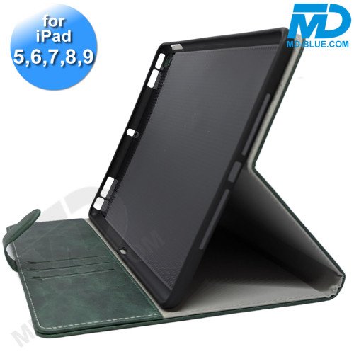 MDblue - Tablet Hoes - Case - Wallet voor iPad 5,6,7,8,9 - Groen