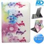 Tablet Case / Hoes vlinders Universeel 10 inch - 360° Draaibaar
