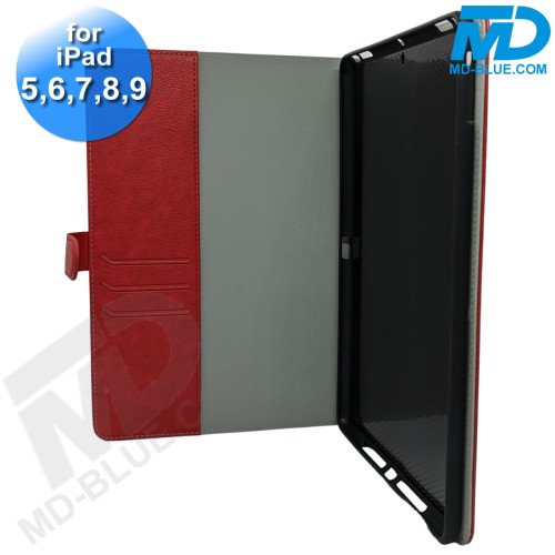 MDblue - Tablet Hoes - Case - Wallet voor iPad 5,6,7,8,9 - Rood