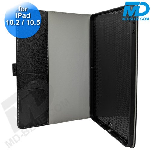 MDblue - Tablet Hoes - Case - Wallet voor iPad 10.2 / 10.5  - Zwart