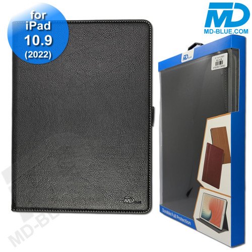 MDblue - Tablet Hoes - Case - Wallet voor iPad  10.9 - (2022) - Zwart