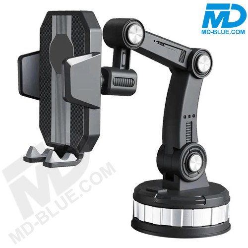 MDblue Telefoonhouder Auto – Verstelbare Arm (30 cm), Sterke Zuignap & 360° Draaibaar