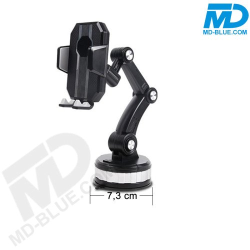 MDblue Telefoonhouder Auto – Verstelbare Arm (30 cm), Sterke Zuignap & 360° Draaibaar