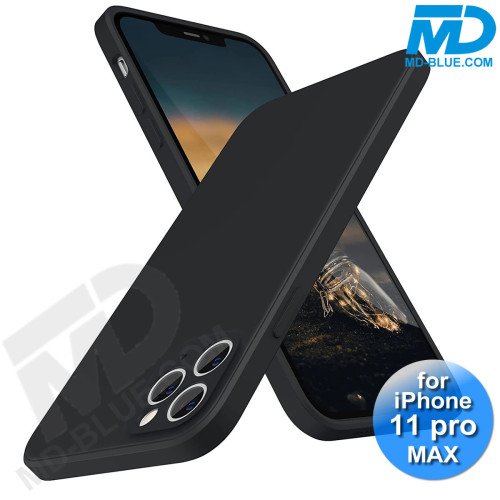 iPhone 11 Pro Max Telefoon Hoesje Siliconen Zwart
