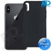 iPhone X / Xs - Telefoonhoesje - Achterkantje - Siliconen - Zwart
