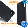 iPhone X / Xs - Telefoonhoesje - Achterkantje - Siliconen - Zwart