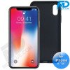 iPhone X / Xs - Telefoonhoesje - Achterkantje - Siliconen - Zwart