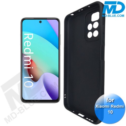 Xiaomi Redmi 10 - Telefoonhoesje - Achterkantje - Siliconen - Zwart Xiaomi Redmi 10 - Telefoonhoesje - Achterkantje - Siliconen - Zwart