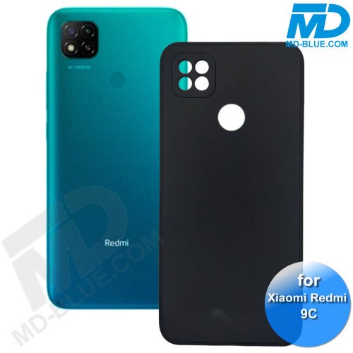 Xiaomi Redmi 9C - Telefoonhoesje - Achterkantje - Siliconen - Zwart