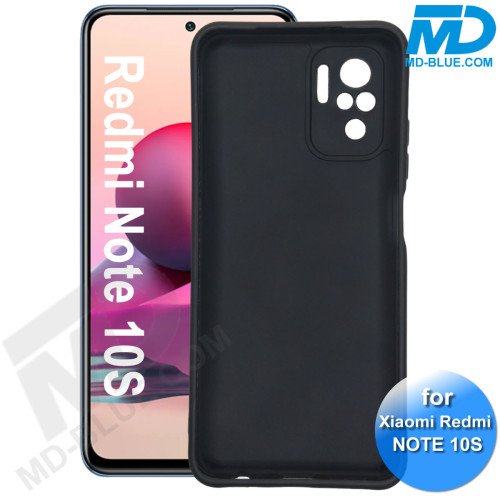 Xiaomi Redmi Note 10 S  - Telefoonhoesje - Achterkantje - Siliconen - Zwart