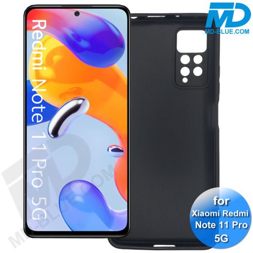 Xiaomi Redmi Note 11 PRO - Telefoonhoesje - Achterkantje - Siliconen - Zwart Xiaomi Redmi Note 11 PRO - Telefoonhoesje - Achterkantje - Siliconen - Zwart