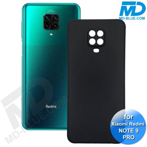 Xiaomi Redmi Note 9 PRO  - Telefoonhoesje - Achterkantje - Siliconen - Zwart