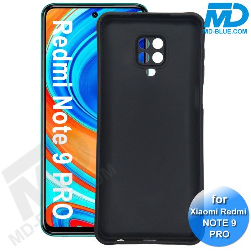 Xiaomi Redmi Note 9 PRO  - Telefoonhoesje - Achterkantje - Siliconen - Zwart