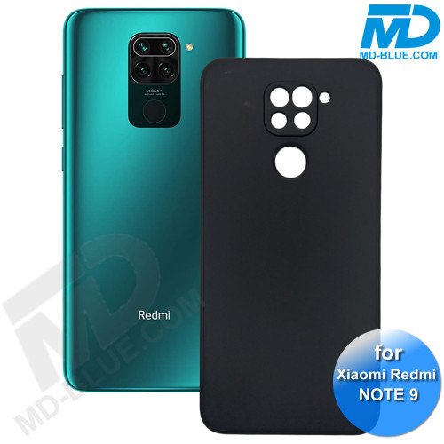 Xiaomi Redmi Note 9 - Telefoonhoesje - Achterkantje - Siliconen - Zwart