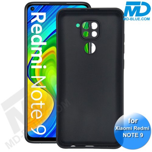 Xiaomi Redmi Note 9 - Telefoonhoesje - Achterkantje - Siliconen - Zwart