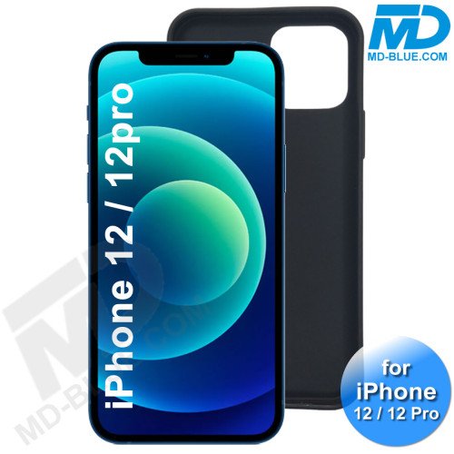 iPhone 12 en iPhone 12 Pro - Telefoonhoesje - Achterkantje - Siliconen - Zwart iPhone 12 en iPhone 12 Pro - Telefoonhoesje - Achterkantje - Siliconen - Zwart