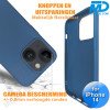 iPhone 14  Telefoon Hoesje - Siliconen - Achterkantje - Donker Blauw