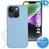 iPhone 14  Telefoon Hoesje - Siliconen - Achterkantje - Grijs Blauw