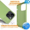 iPhone 14  Telefoon Hoesje - Siliconen - Achterkantje - Groen
