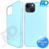 iPhone 14  Telefoon Hoesje - Siliconen - Achterkantje - Licht Blauw