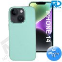 iPhone 14  Telefoon Hoesje - Siliconen - Achterkantje - Mint Groen