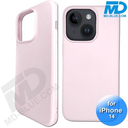 iPhone 14  Telefoon Hoesje - Siliconen - Achterkantje - Roze