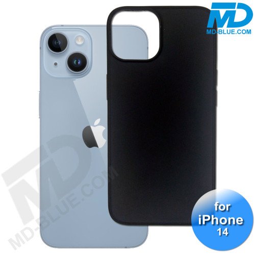 iPhone 14  Telefoon Hoesje - Siliconen - Achterkantje - Zwart