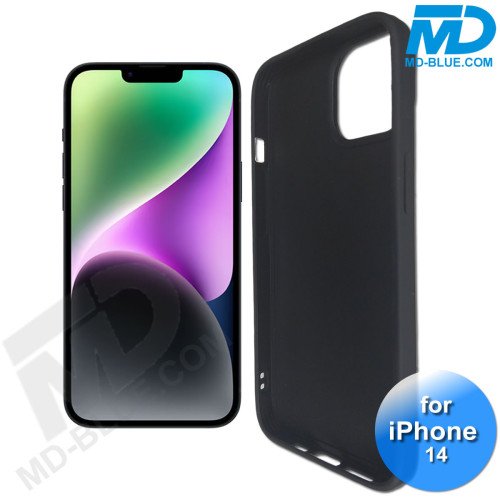 iPhone 14  Telefoon Hoesje - Siliconen - Achterkantje - Zwart