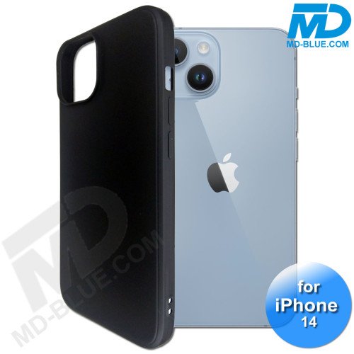 iPhone 14  Telefoon Hoesje - Siliconen - Achterkantje - Zwart