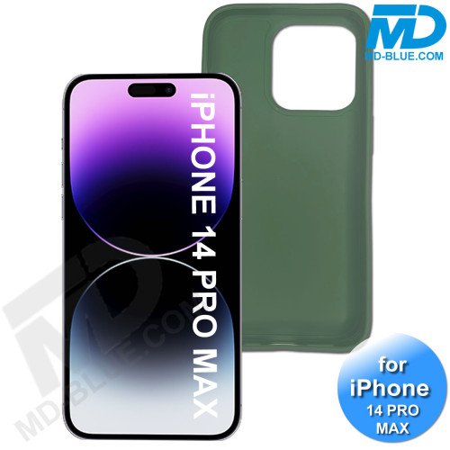 iPhone 14 Pro Max Telefoonhoesje - Siliconen - Achterkantje - Donker Groen iPhone 14 Pro Max Telefoonhoesje - Siliconen - Achterkantje - Donker Groen