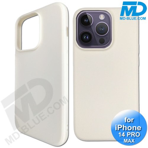 iPhone 14 Pro Max Telefoon Hoesje - Siliconen - Achterkantje - Zacht Wit iPhone 14 Pro Max Telefoon Hoesje - Siliconen - Achterkantje - Zacht Wit