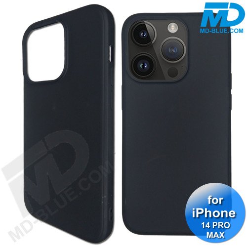 iPhone 14 Pro Max Telefoon Hoesje - Siliconen - Achterkantje - Zwart iPhone 14 Pro Max Telefoon Hoesje - Siliconen - Achterkantje - Zwart