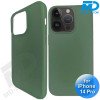 iPhone 14 Pro - Telefoon Hoesje - Siliconen - Achterkantje -Donker Groen