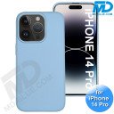 iPhone 14 Pro - Telefoon Hoesje - Siliconen - Achterkantje - Grijs Blauw