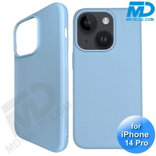 iPhone 14 Pro - Telefoon Hoesje - Siliconen - Achterkantje - Grijs Blauw iPhone 14 Pro - Telefoon Hoesje - Siliconen - Achterkantje - Grijs Blauw