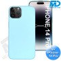 iPhone 14 Pro Telefoon Hoesje - Siliconen - Achterkantje - Licht Blauw