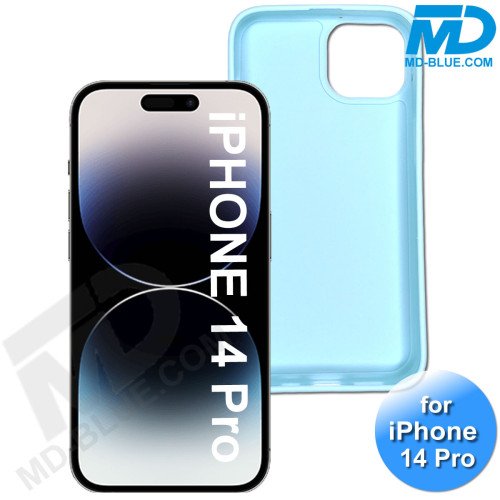 iPhone 14 Pro Telefoon Hoesje - Siliconen - Achterkantje - Licht Blauw iPhone 14 Pro Telefoon Hoesje - Siliconen - Achterkantje - Licht Blauw