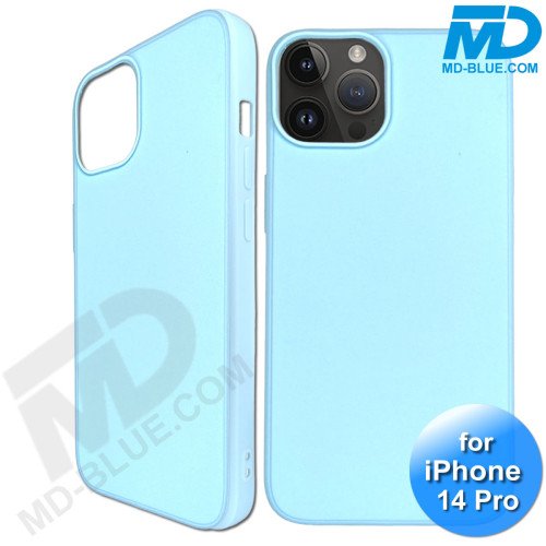 iPhone 14 Pro Telefoon Hoesje - Siliconen - Achterkantje - Licht Blauw iPhone 14 Pro Telefoon Hoesje - Siliconen - Achterkantje - Licht Blauw